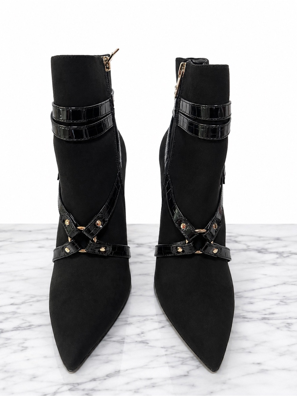 JLO by Jennifer Lopez Black Stiletto Ankle Boots – Size 10 – New